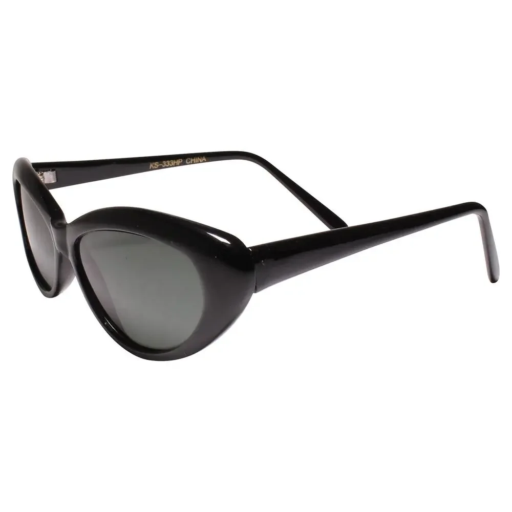 Deadstock Genuine Vintage Black Womens Small Cat Eye Sunglasses